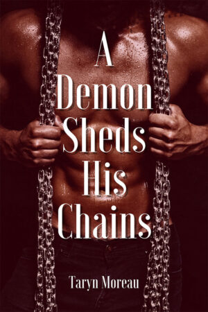 Book cover of a man's bare chest grasping metal chains draped down his chest